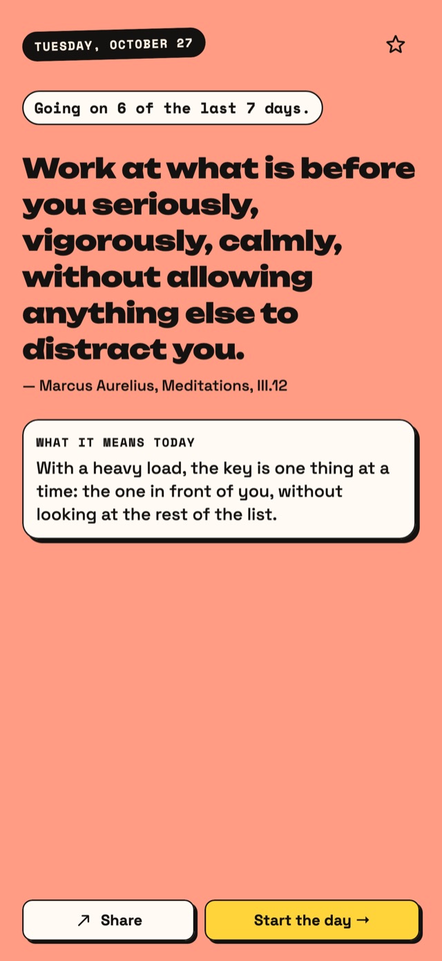 Brizday's quote of the day, by Marcus Aurelius.
